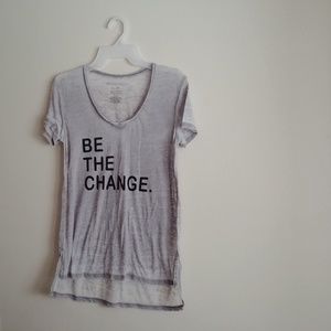 Sold on ebay - Be the change v neck tee
